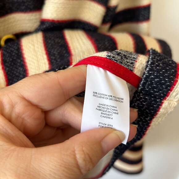 CABI Love Carol Collection Cruise Jacket Womens 6 Nautical Stripe Style #5094 - Picture 4 of 5